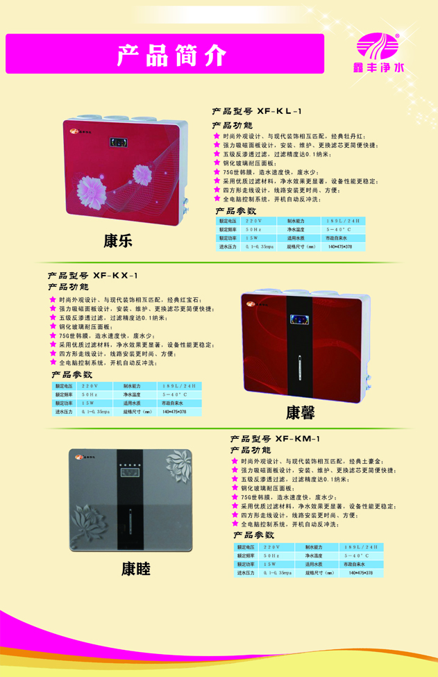 净水机展板 产品简介二